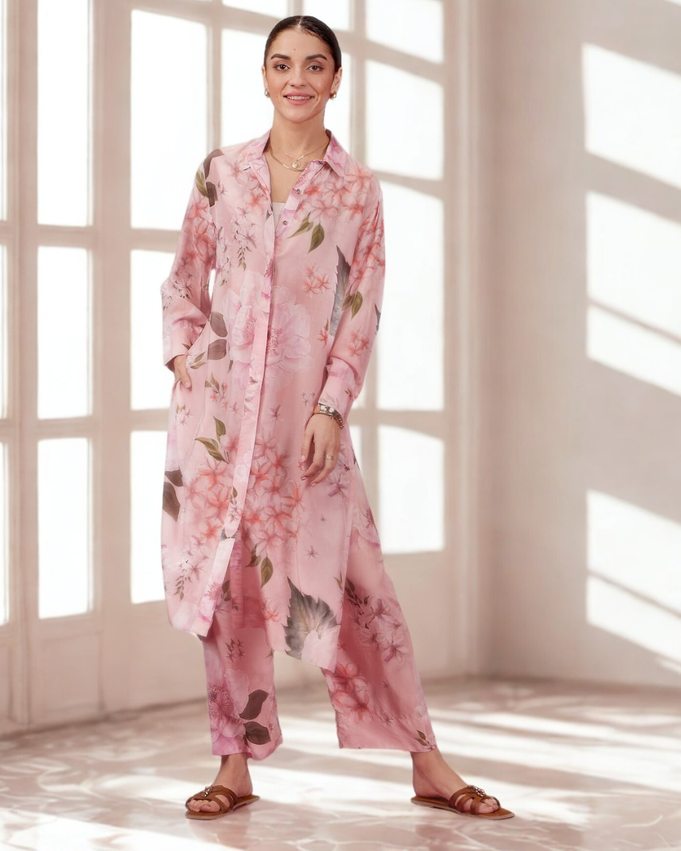 Brooklyn Co-ord set - Pink Floral Print