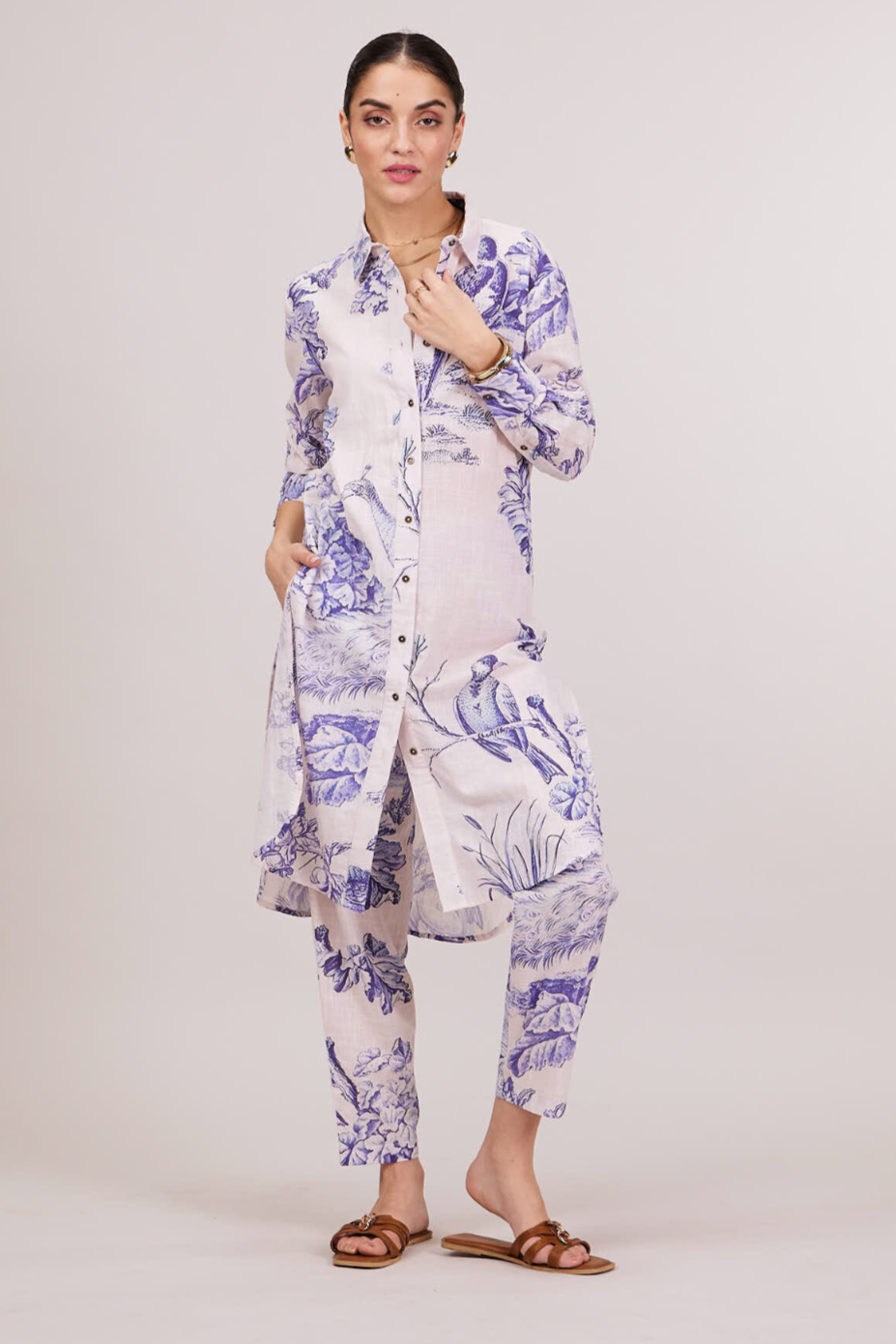 Maison Co-ord Set - Printed Blue