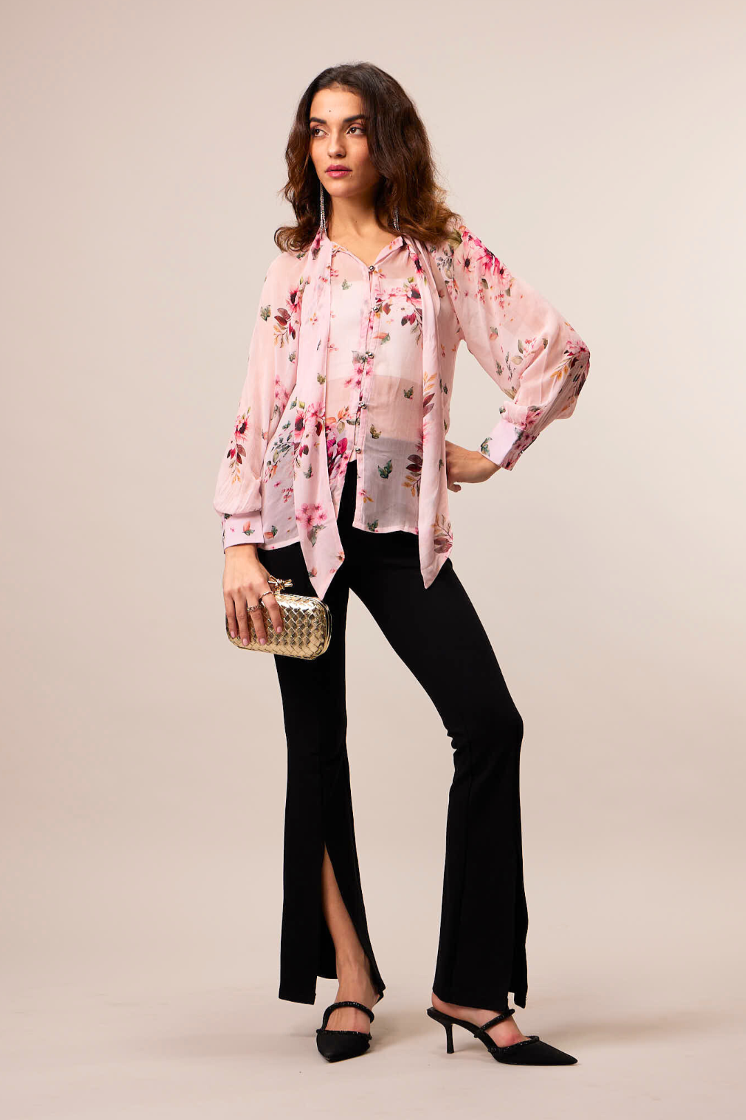 Derby Top - Pink Floral Print