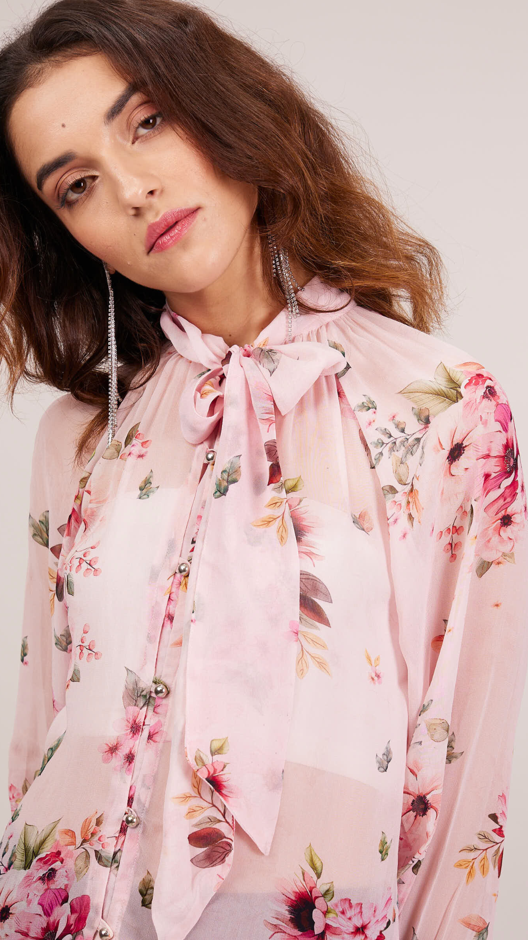 Derby Top - Pink Floral Print