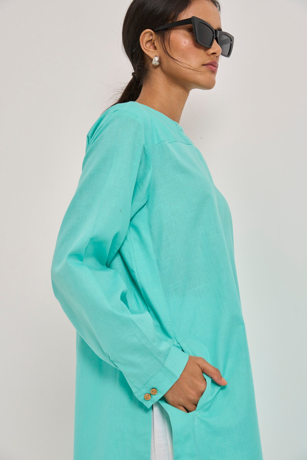 Andaman Kurta - Turquoise