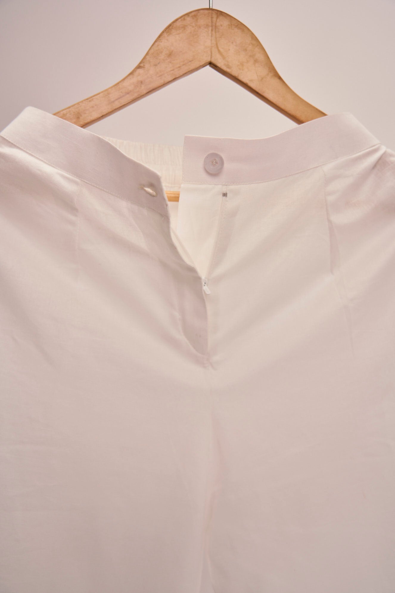 Linen Wide Pants - Ivory