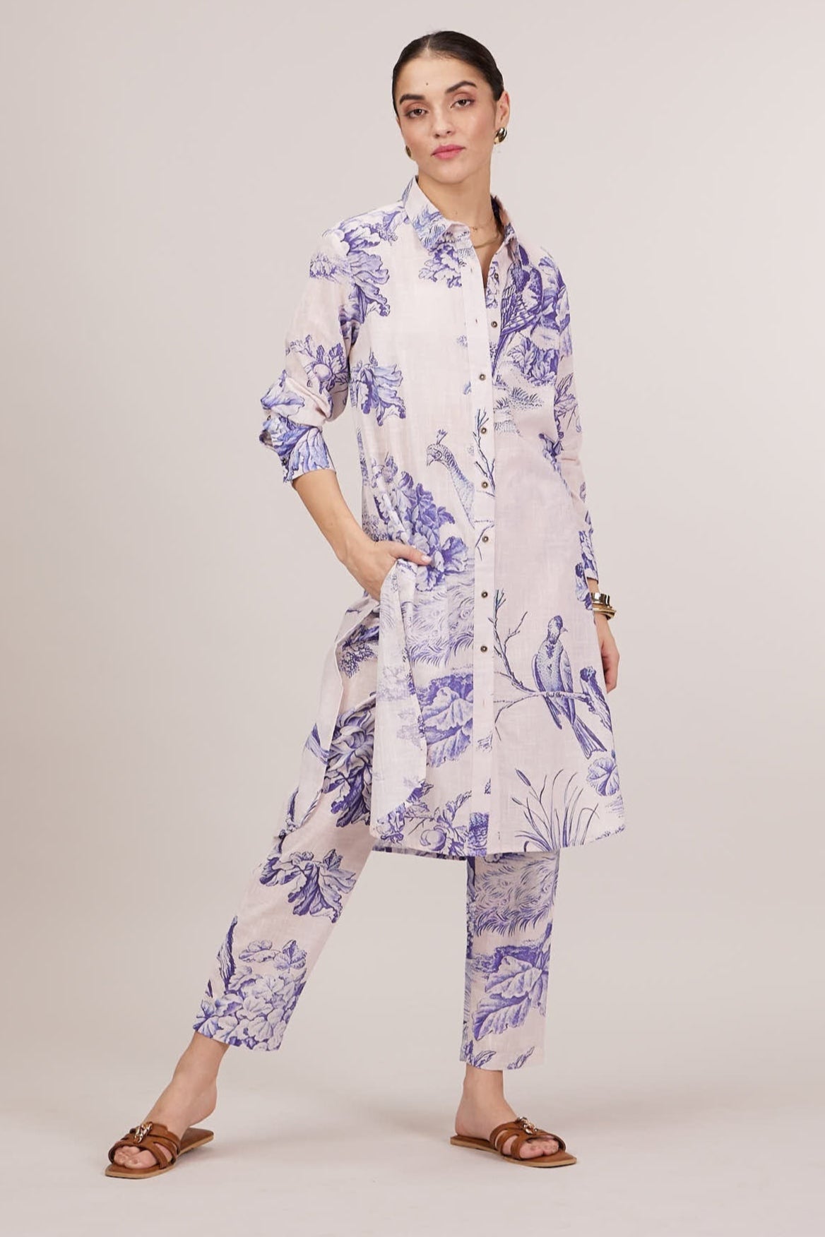 Maison Co-ord Set - Printed Blue