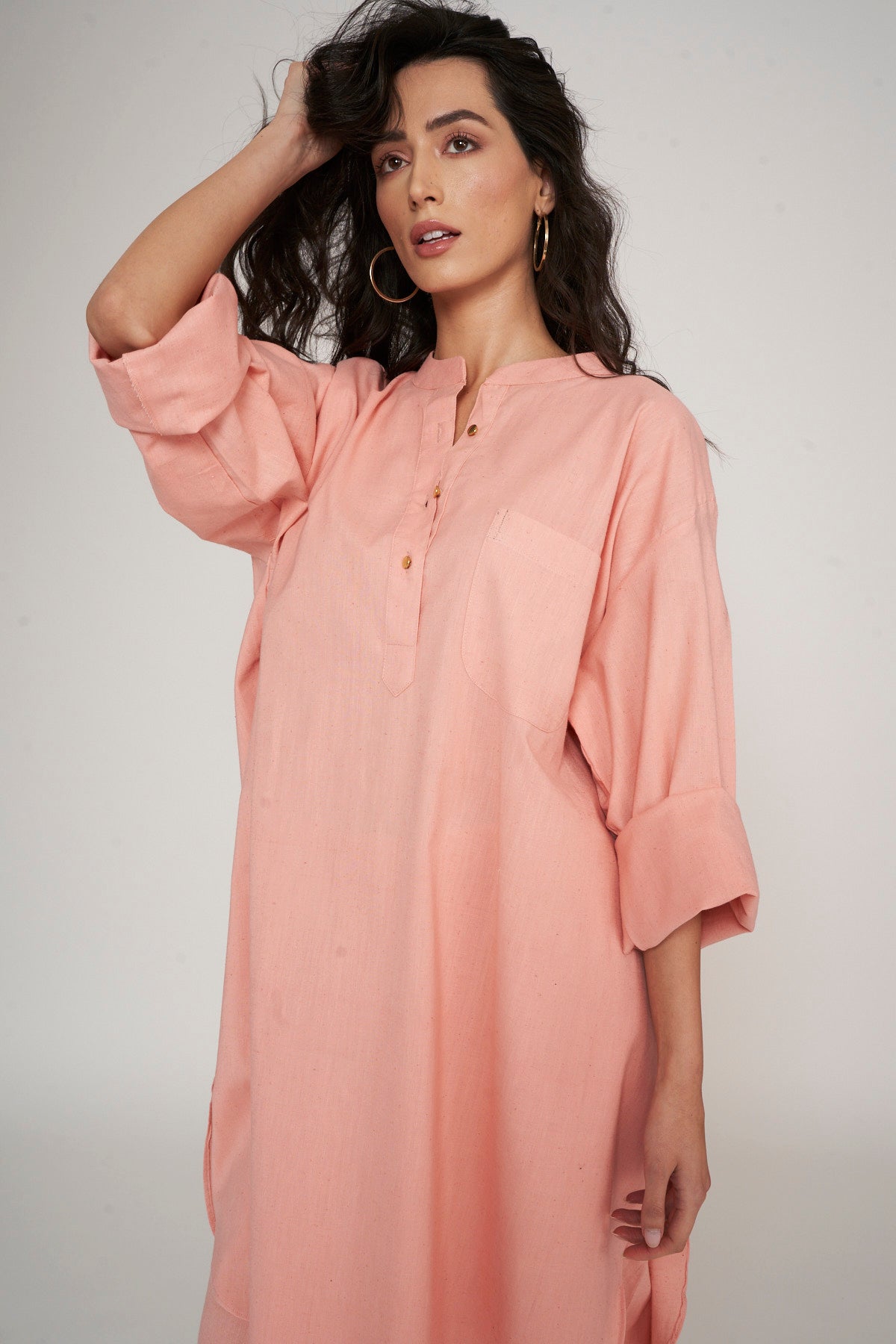 Yoko Oversized Co-ord Set - Coral Pink