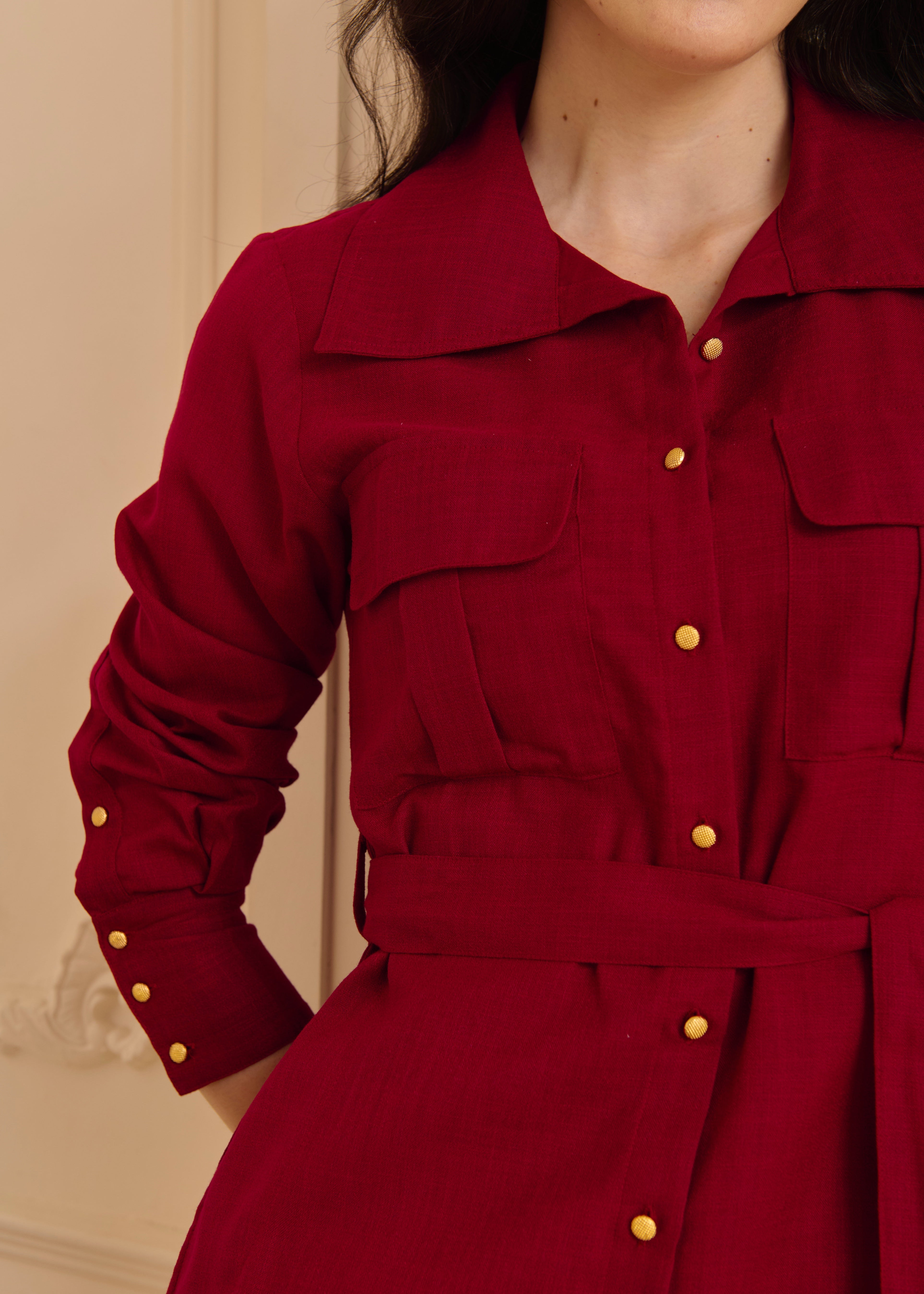 Vlada Dress - Maroon