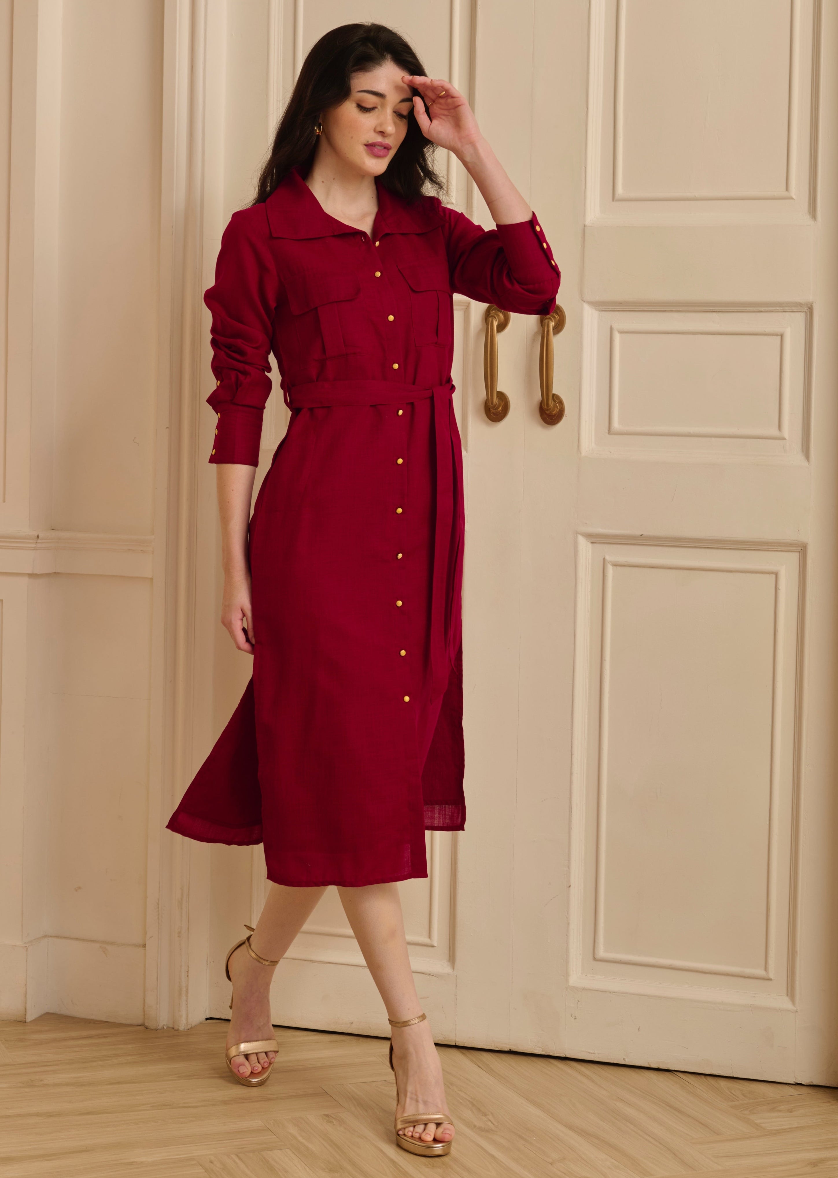 Vlada Dress - Maroon