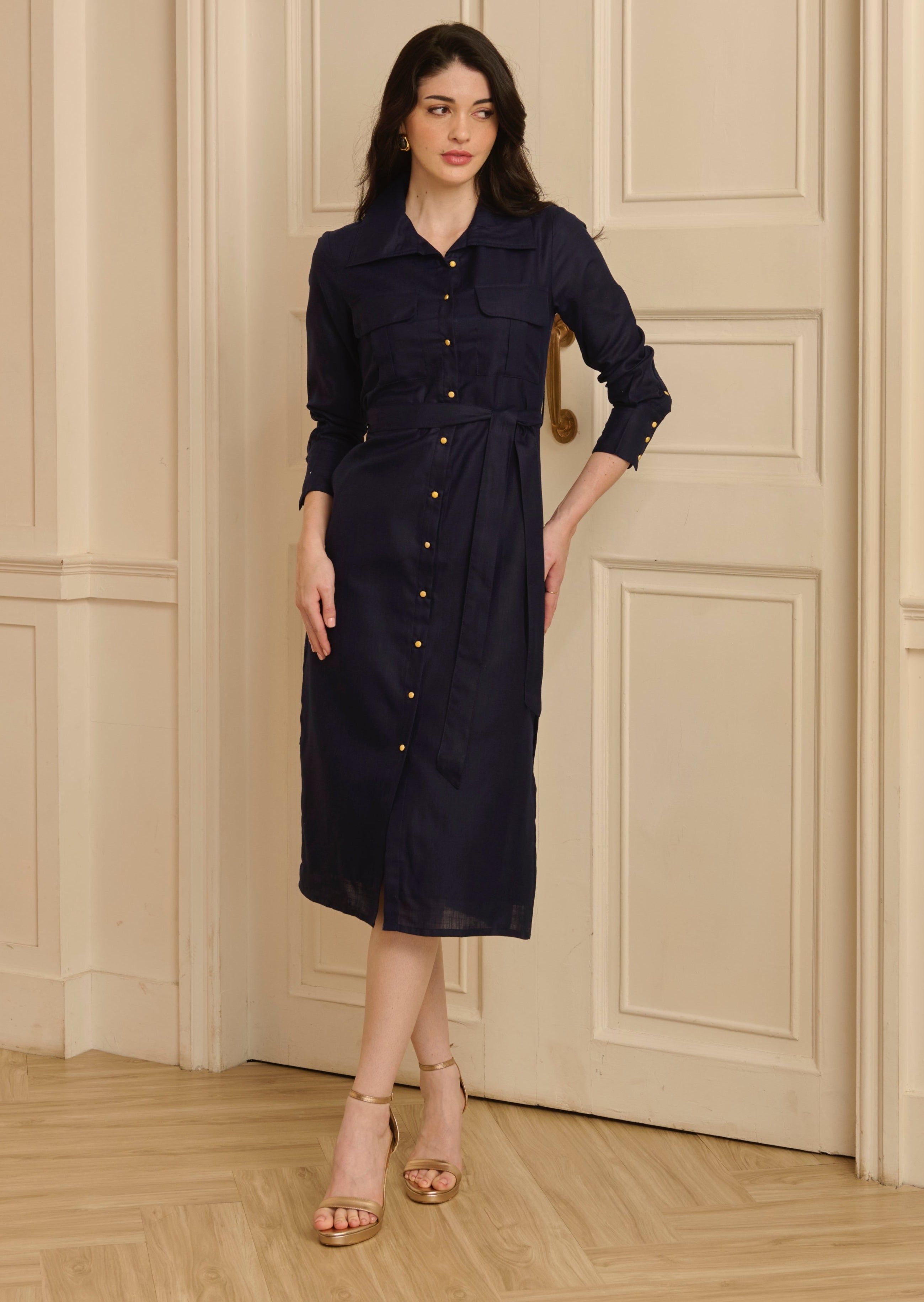 Vlada Dress - Navy Blue
