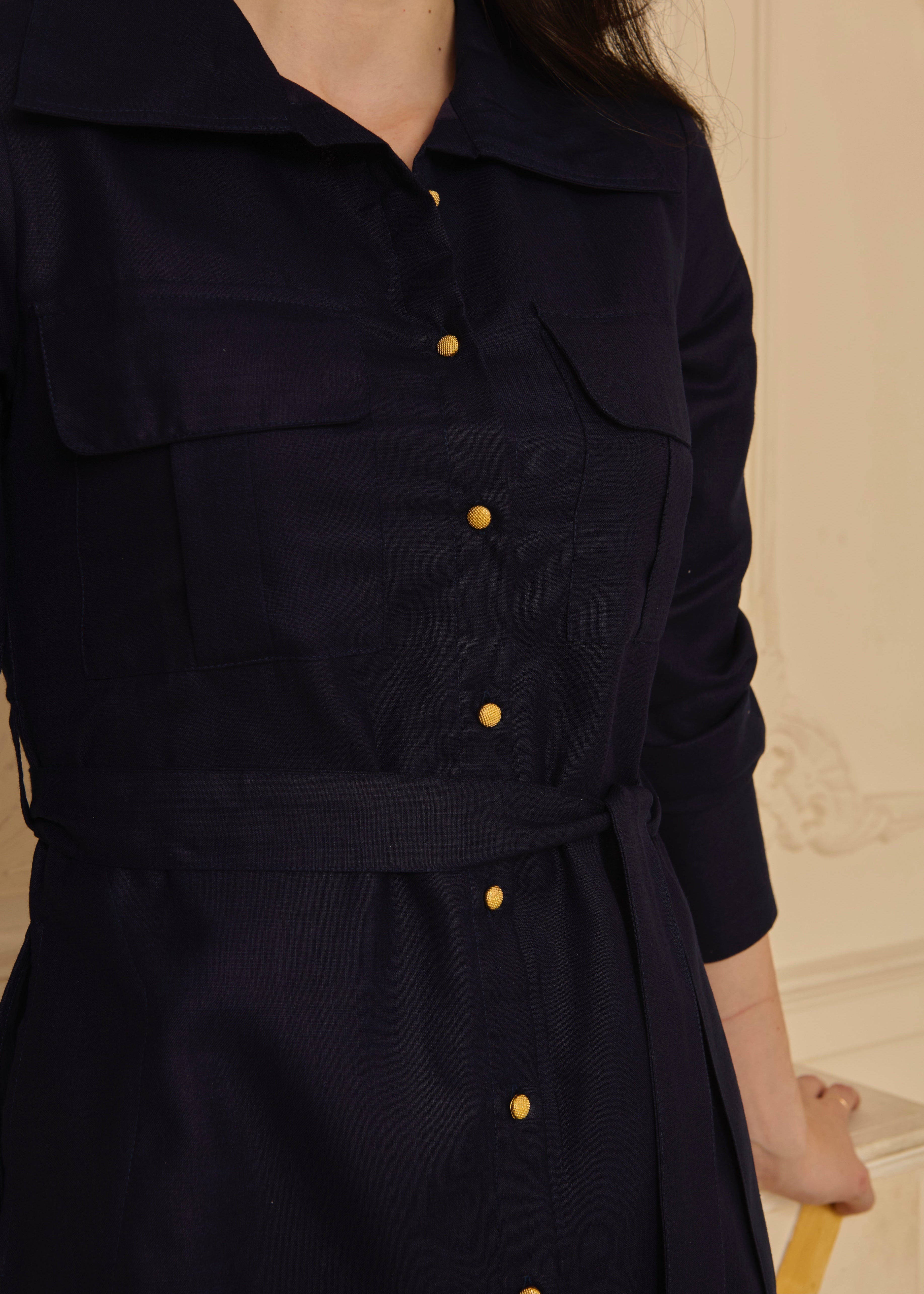 Vlada Dress - Navy Blue