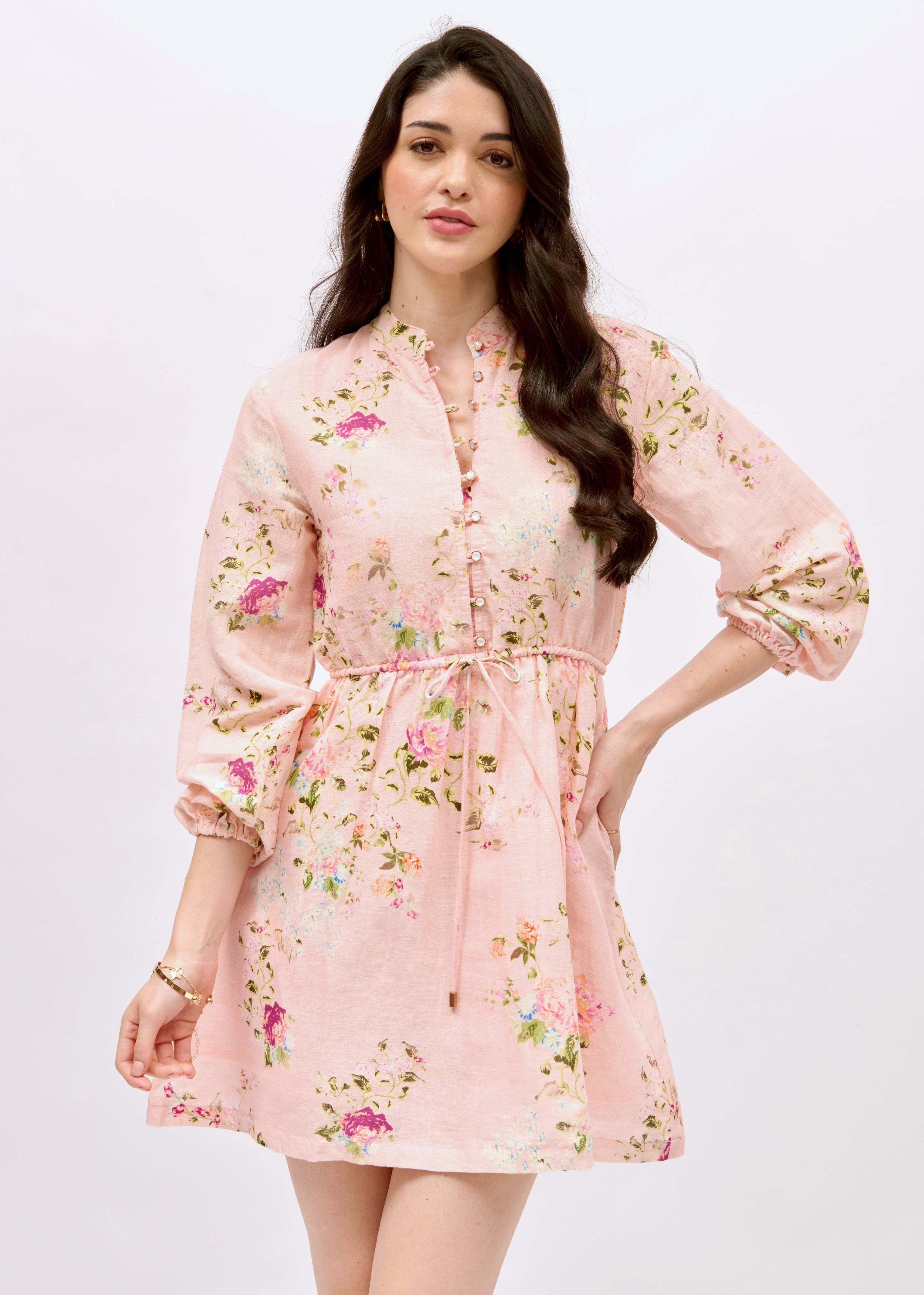 Brie Dress - Pink Floral