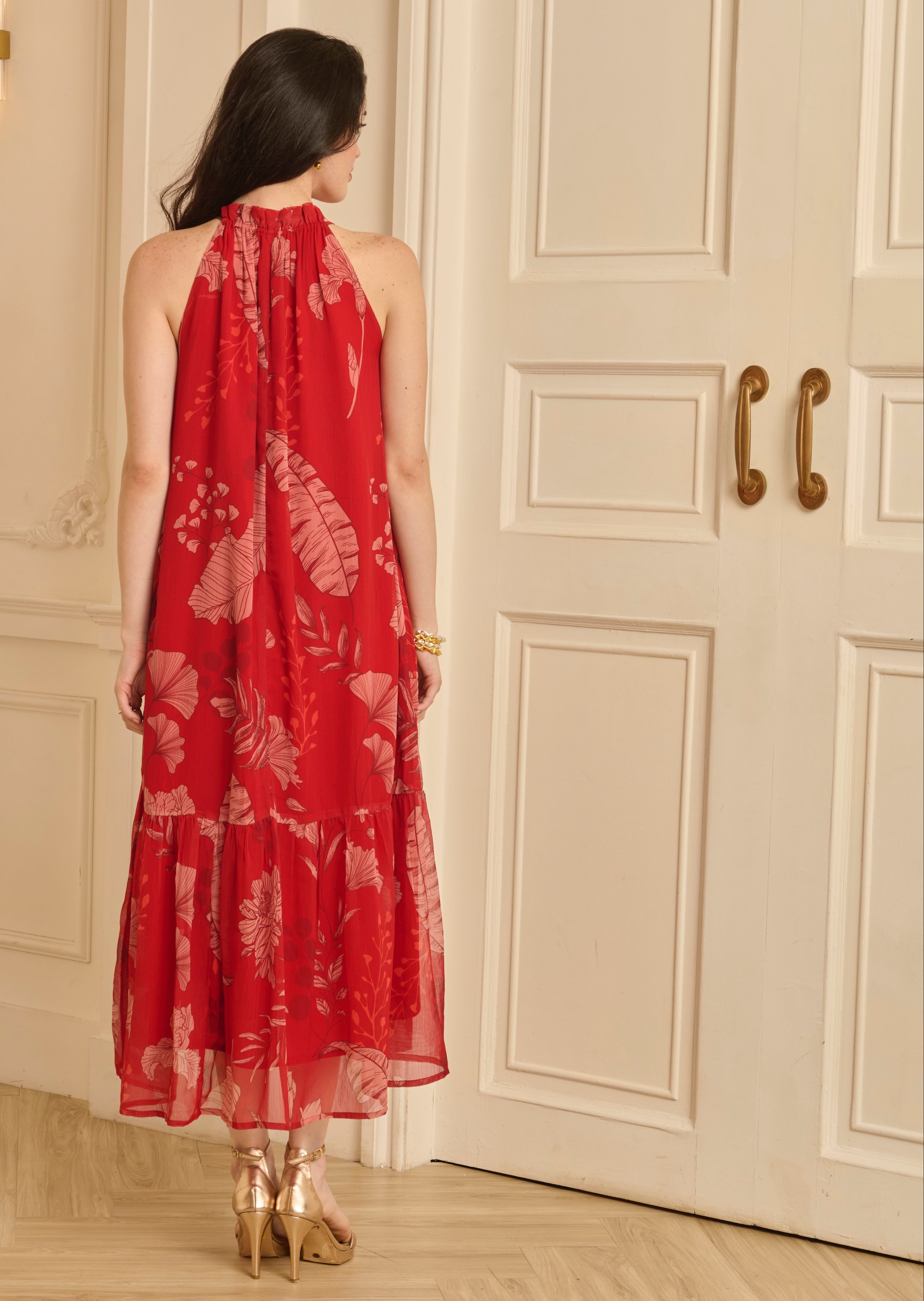 Myra Dress - Red Print