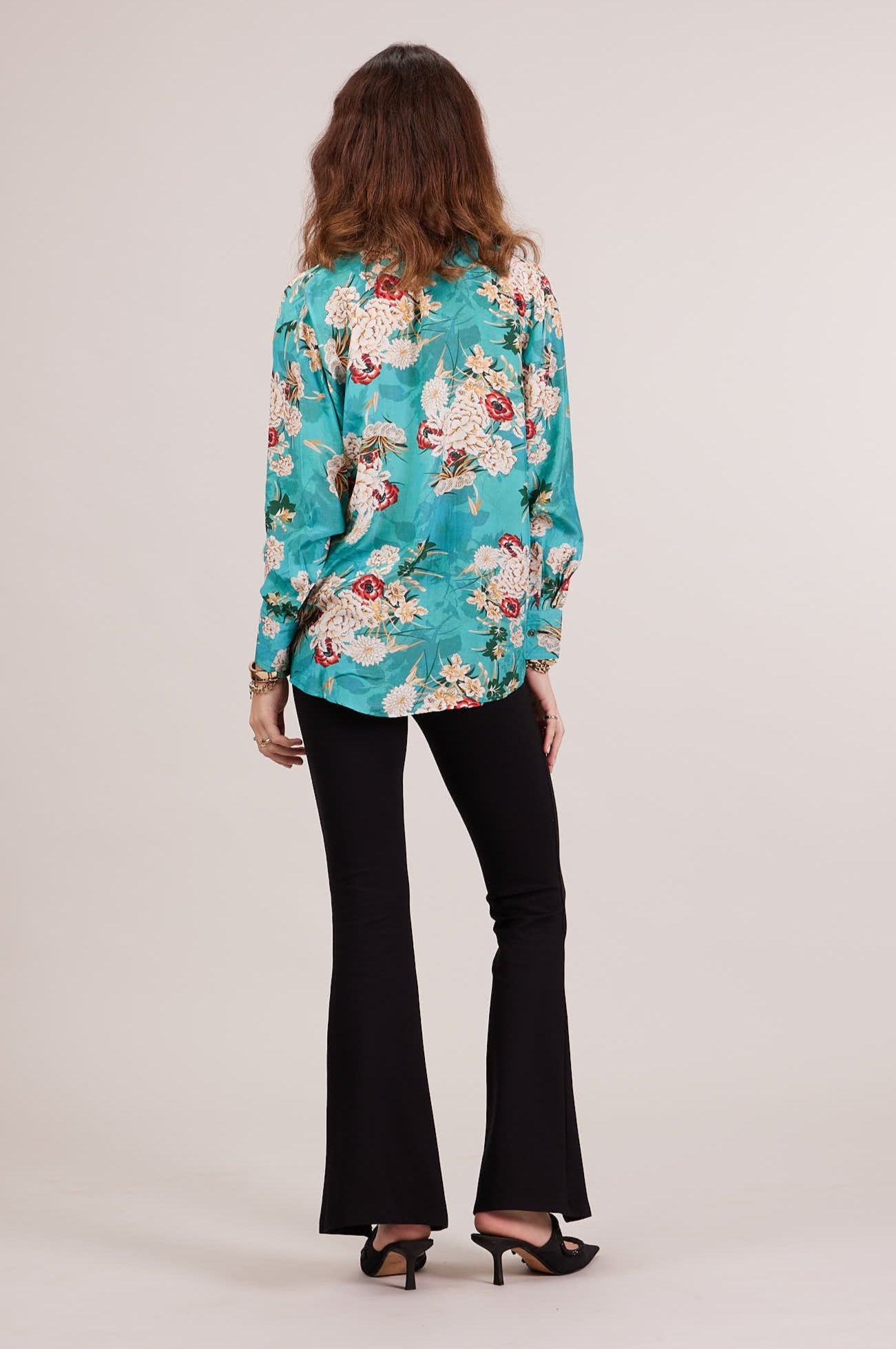 Tonino Oversized Shirt - Jade Green Print