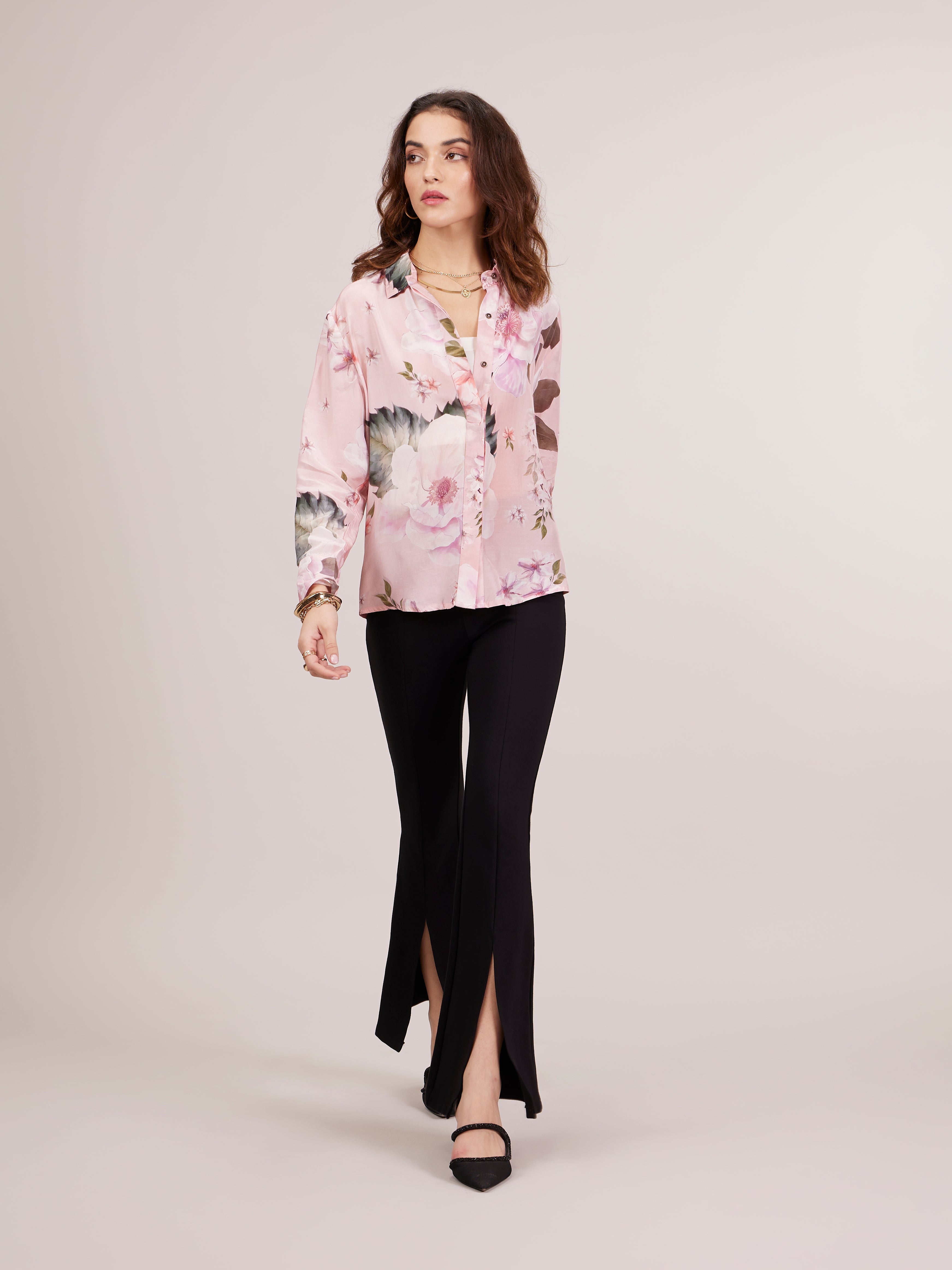 Tonino Oversized Shirt - Pink Floral