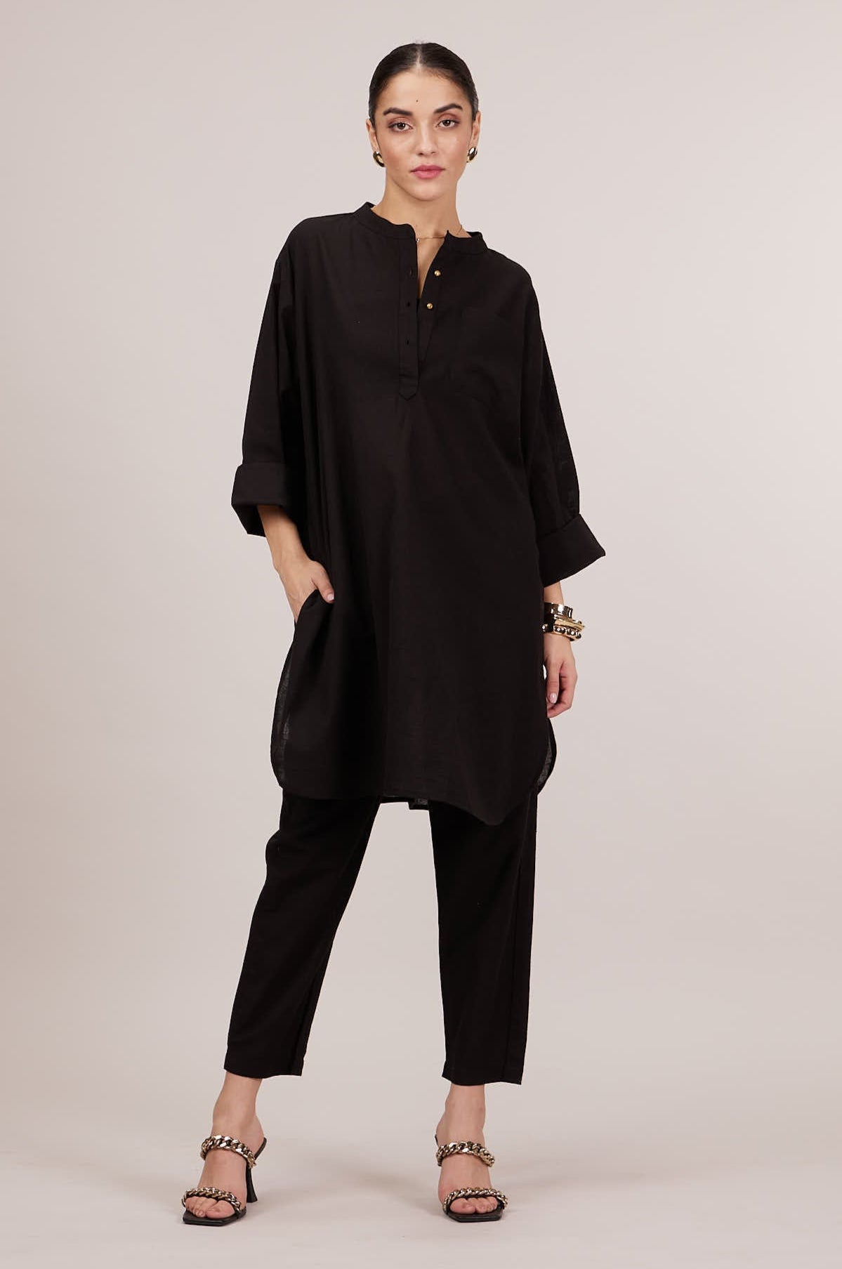 Yoko Oversized Co-ord Set-Black