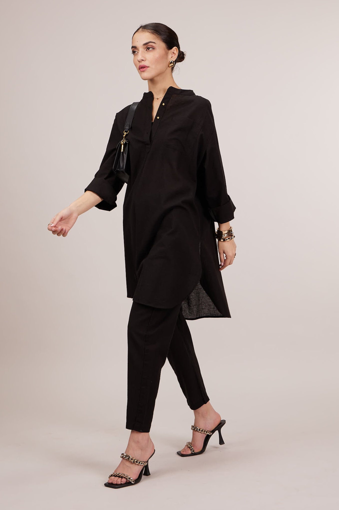 Yoko Oversized Co-ord Set-Black