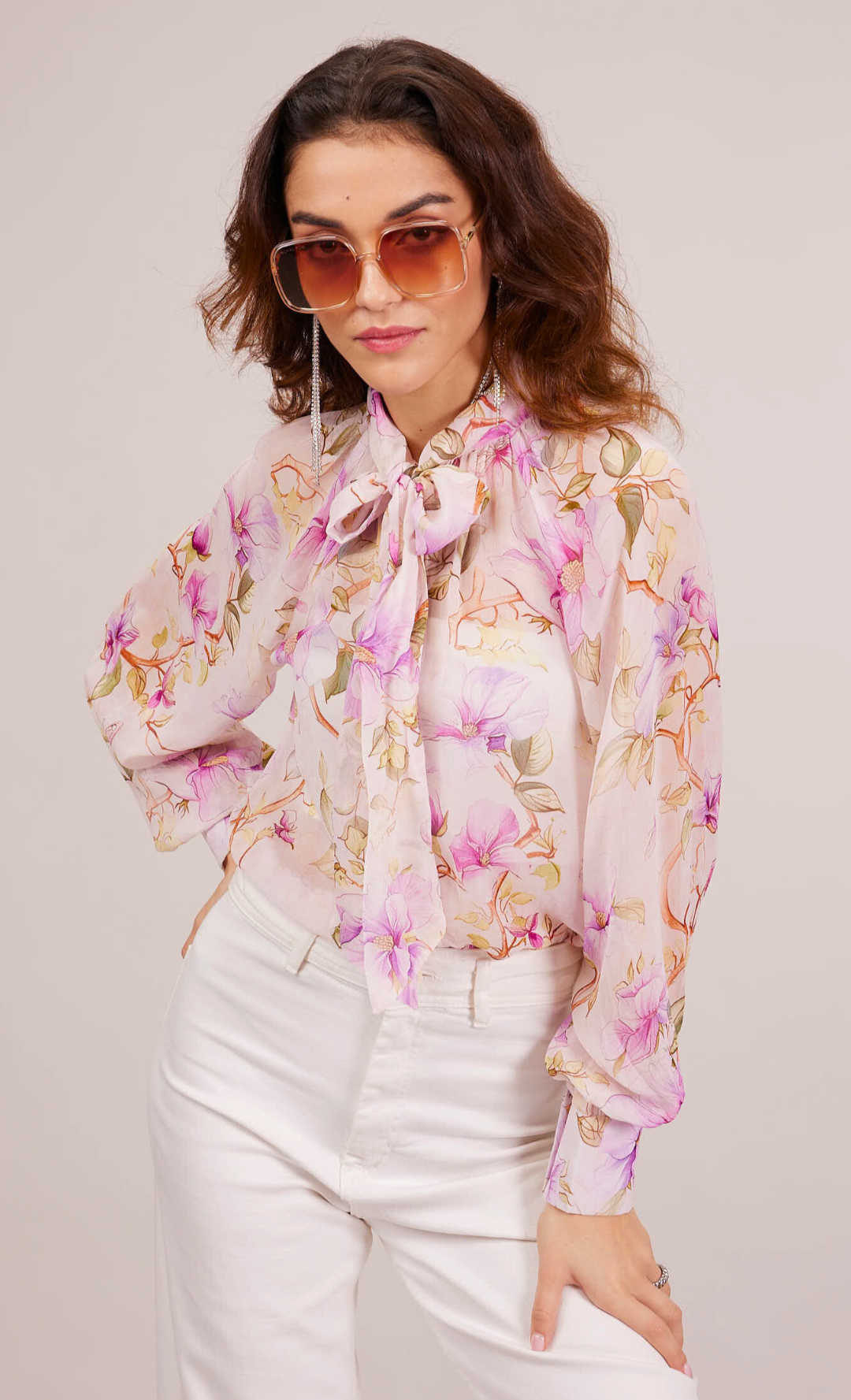 Derby top - Lavender Print