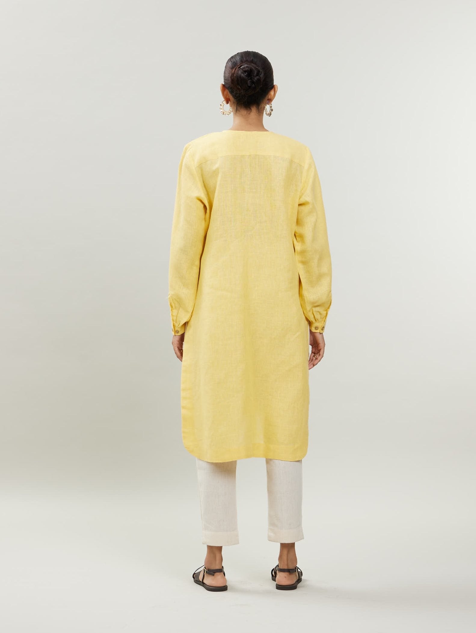 Andaman Kurta - Yellow Linen