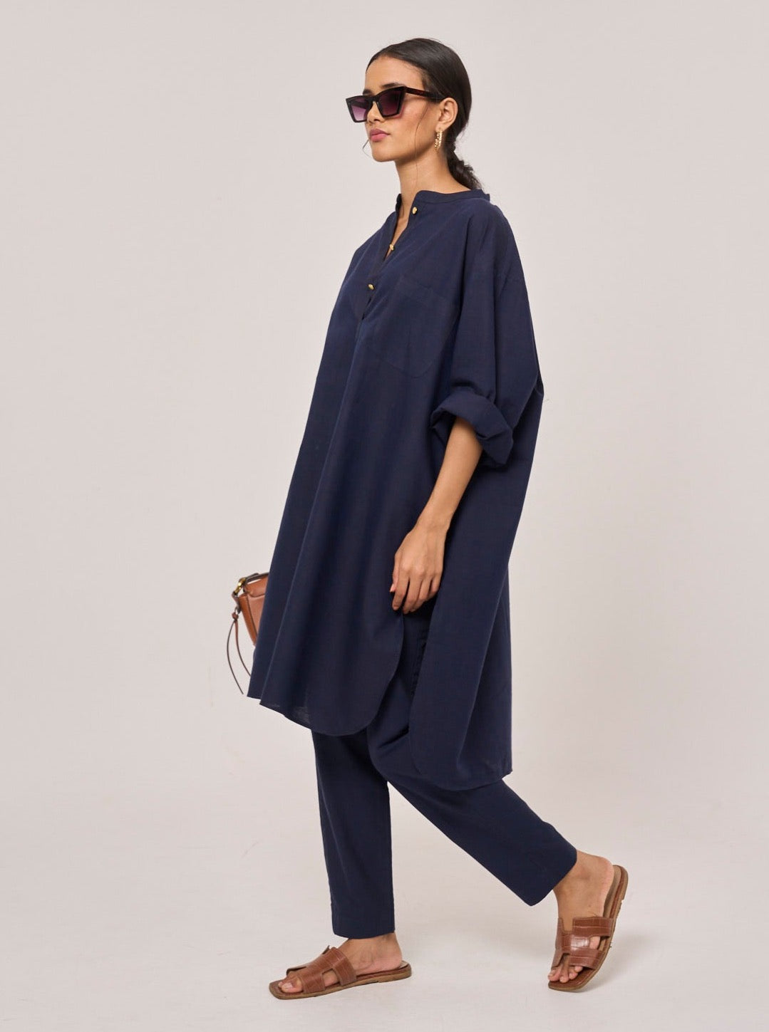 Yoko Oversized  Co-ord Set - Blue