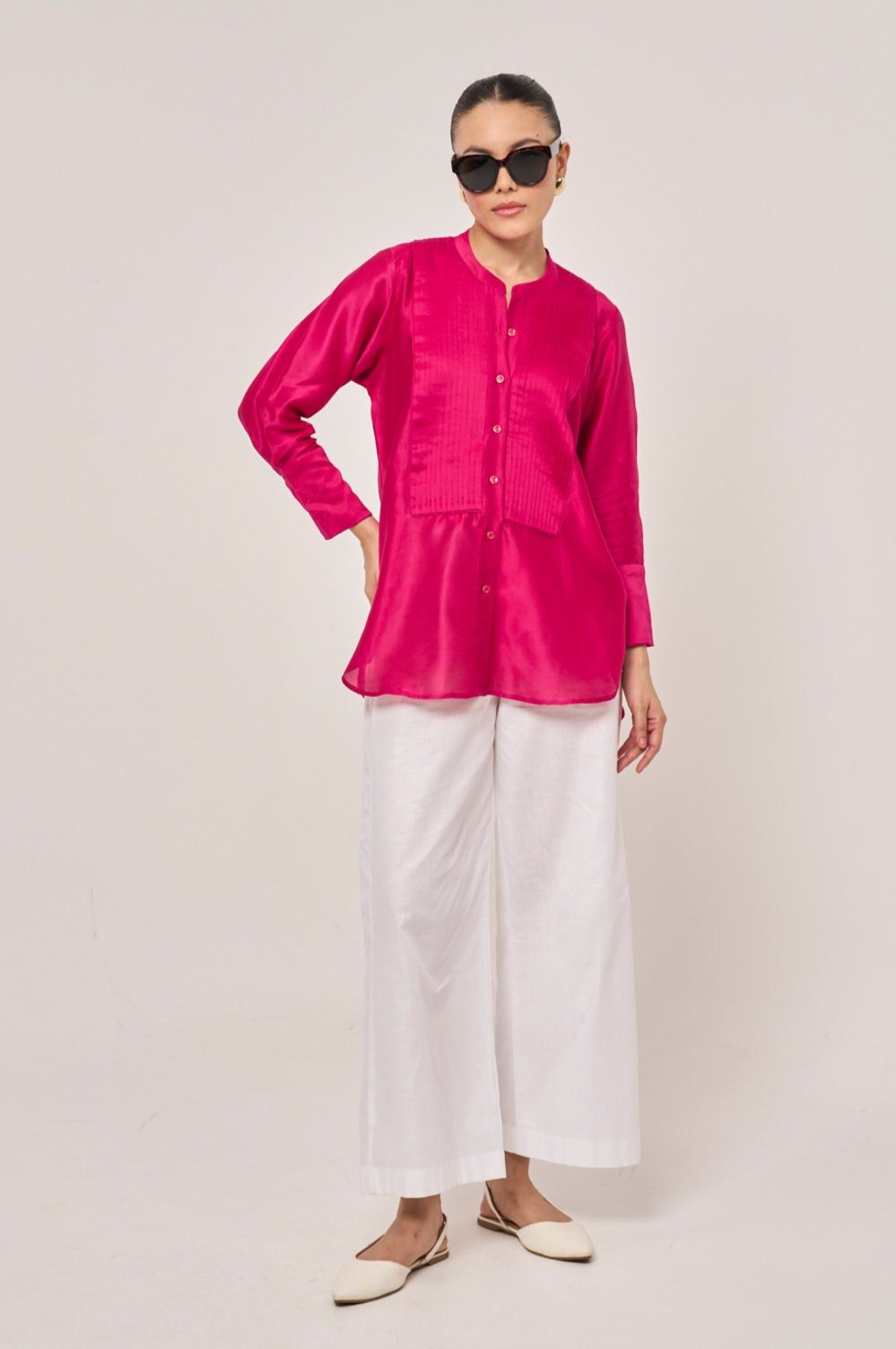 Linen Wide Pants - Ivory