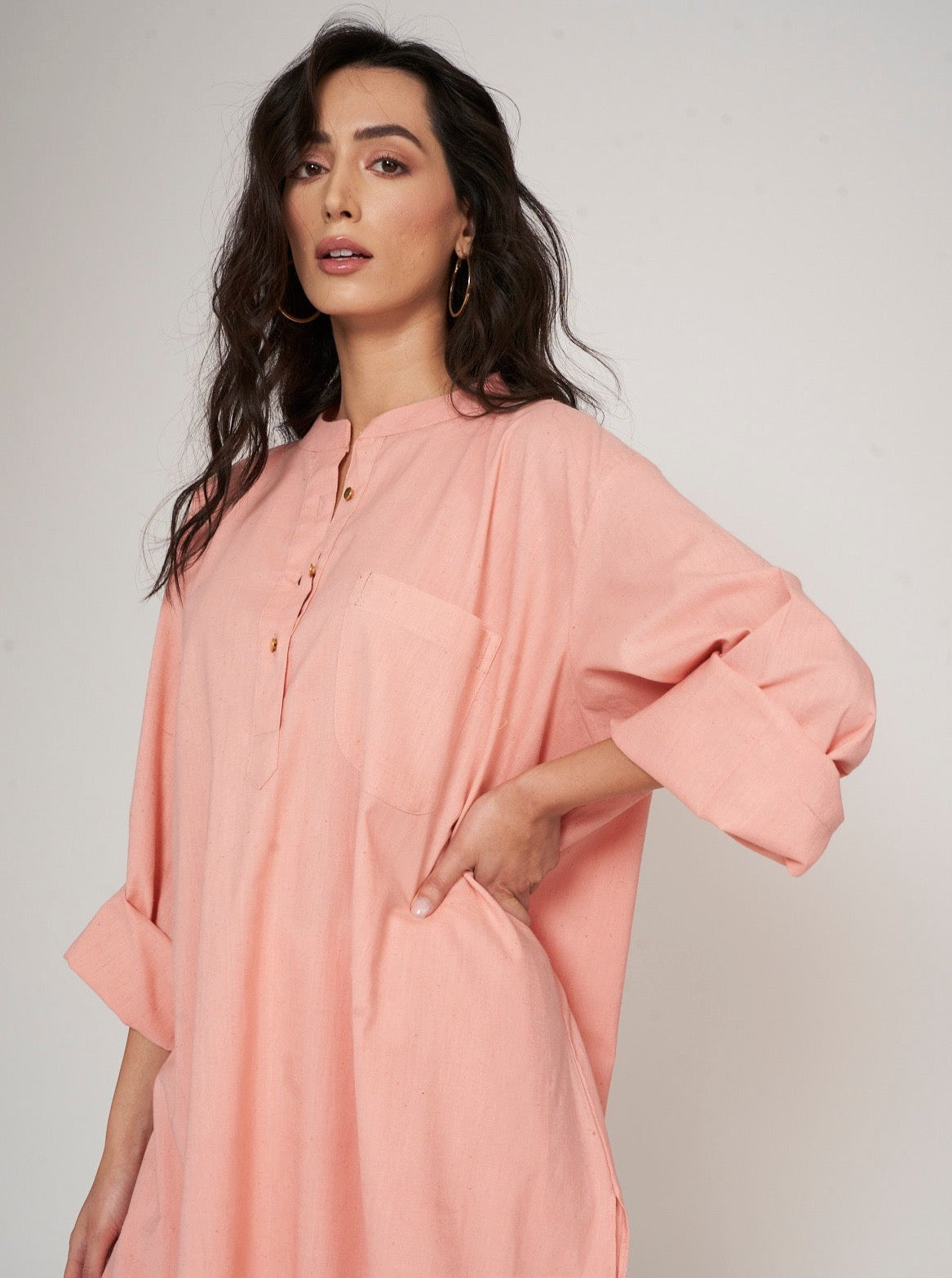 Yoko Oversized Co-ord Set - Coral Pink