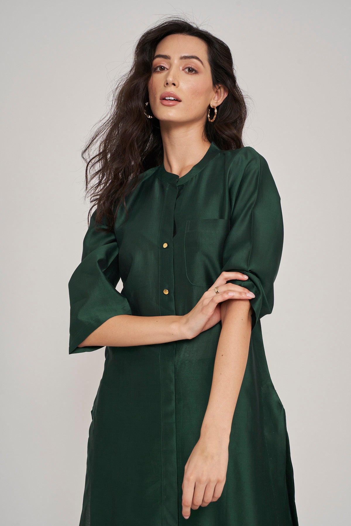Mao Co-ord set - Dark Green