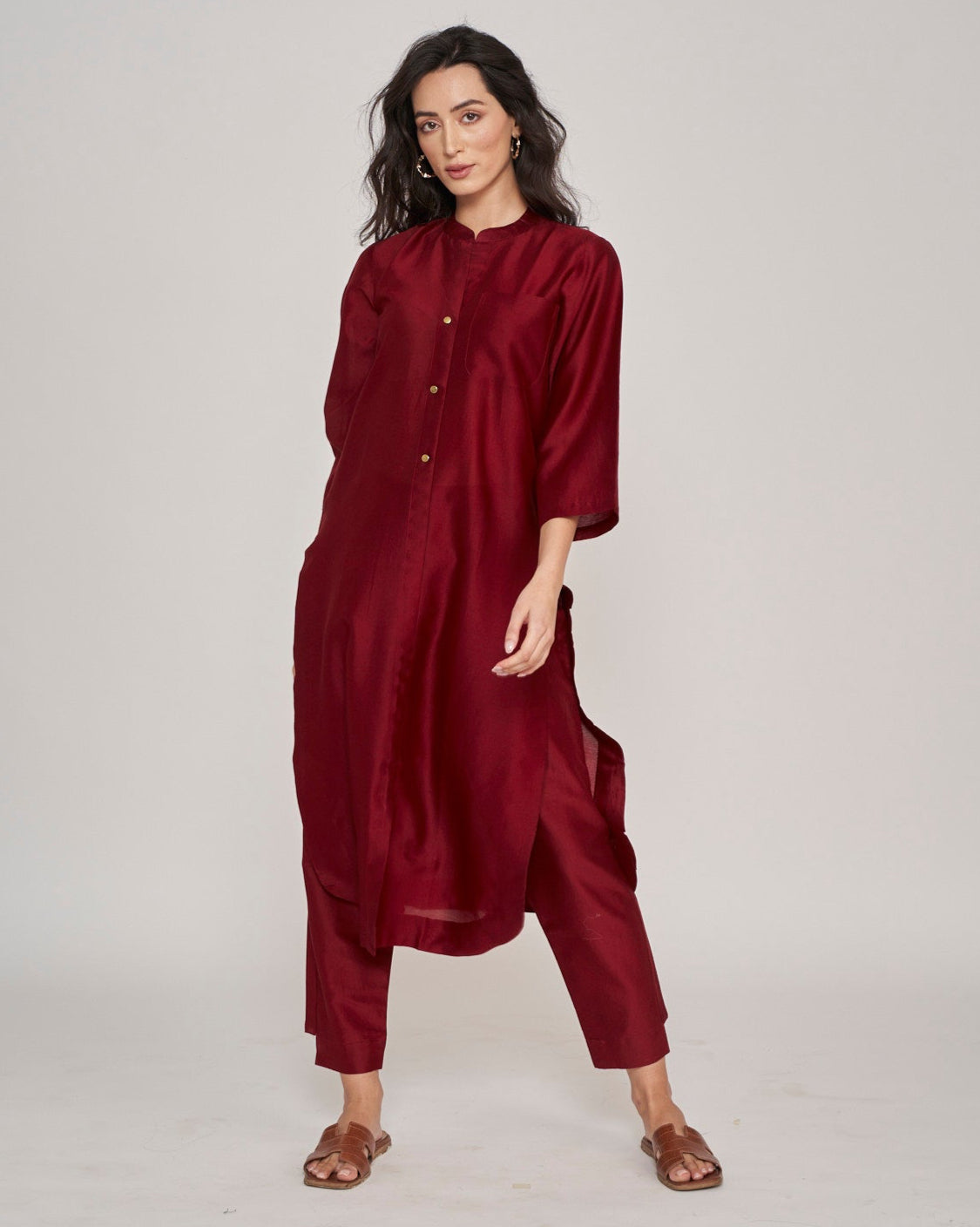 Mao Co-ord set - Crimson