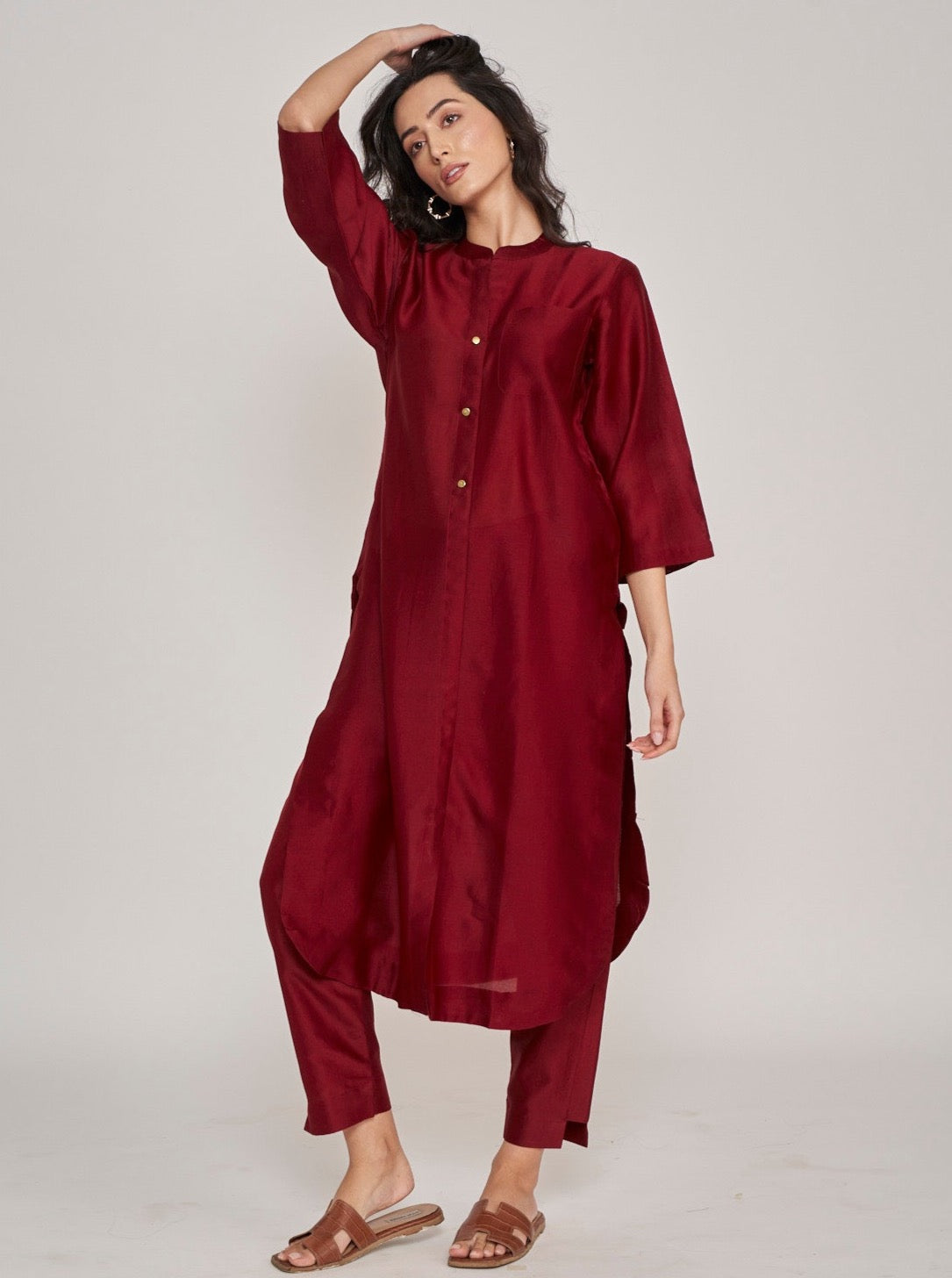 Mao Co-ord set - Crimson