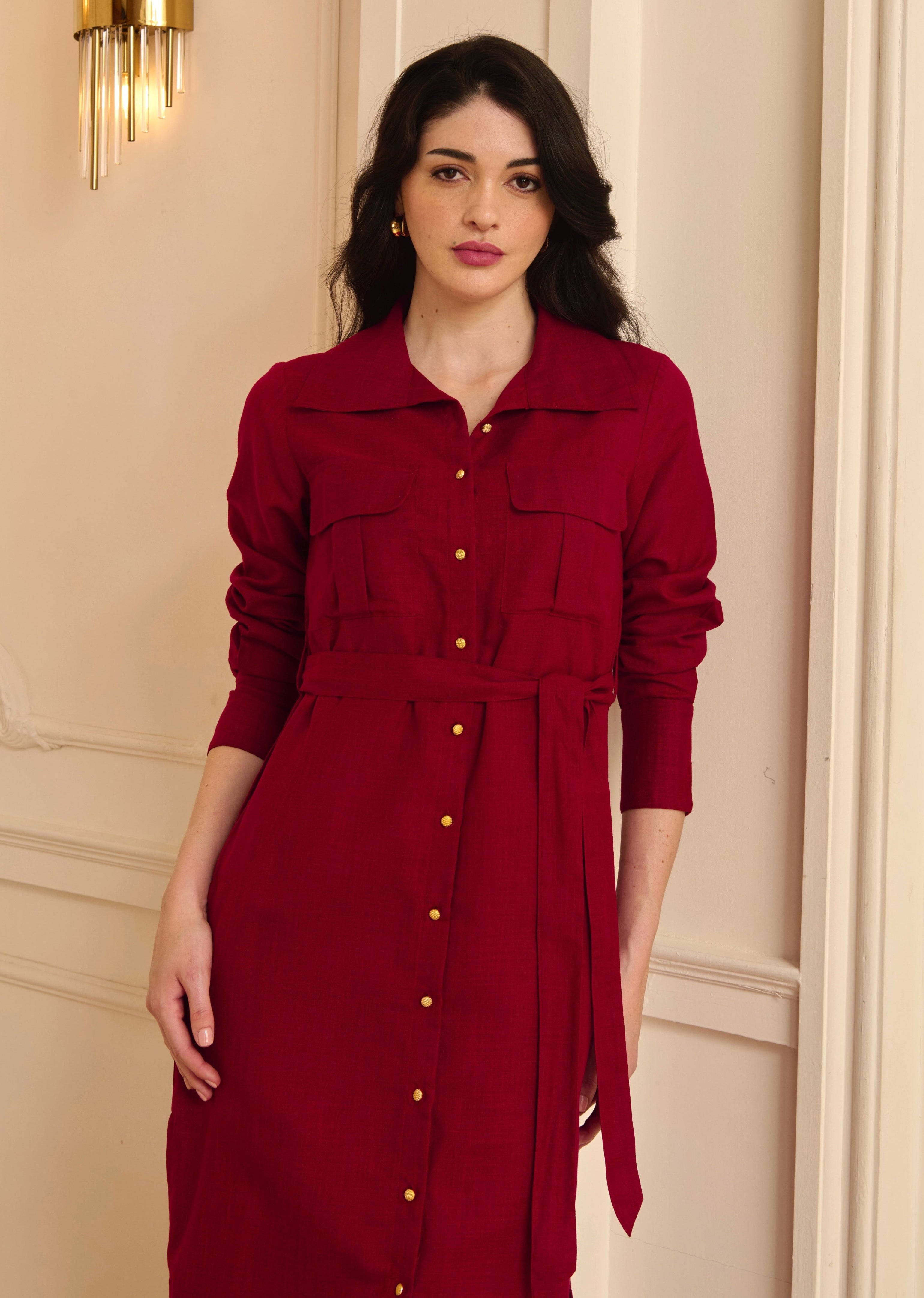 Vlada Dress - Maroon