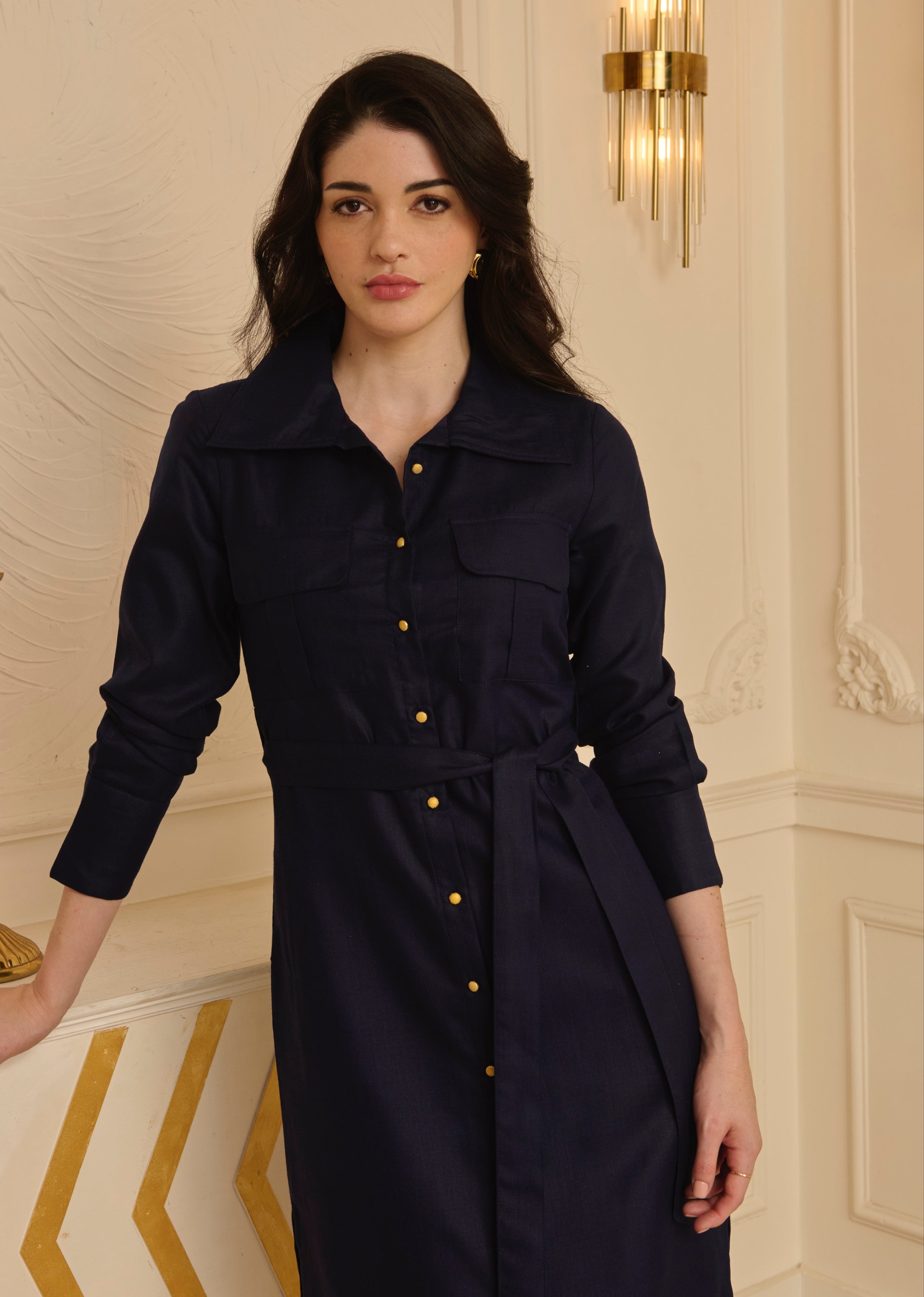 Vlada Dress - Navy Blue