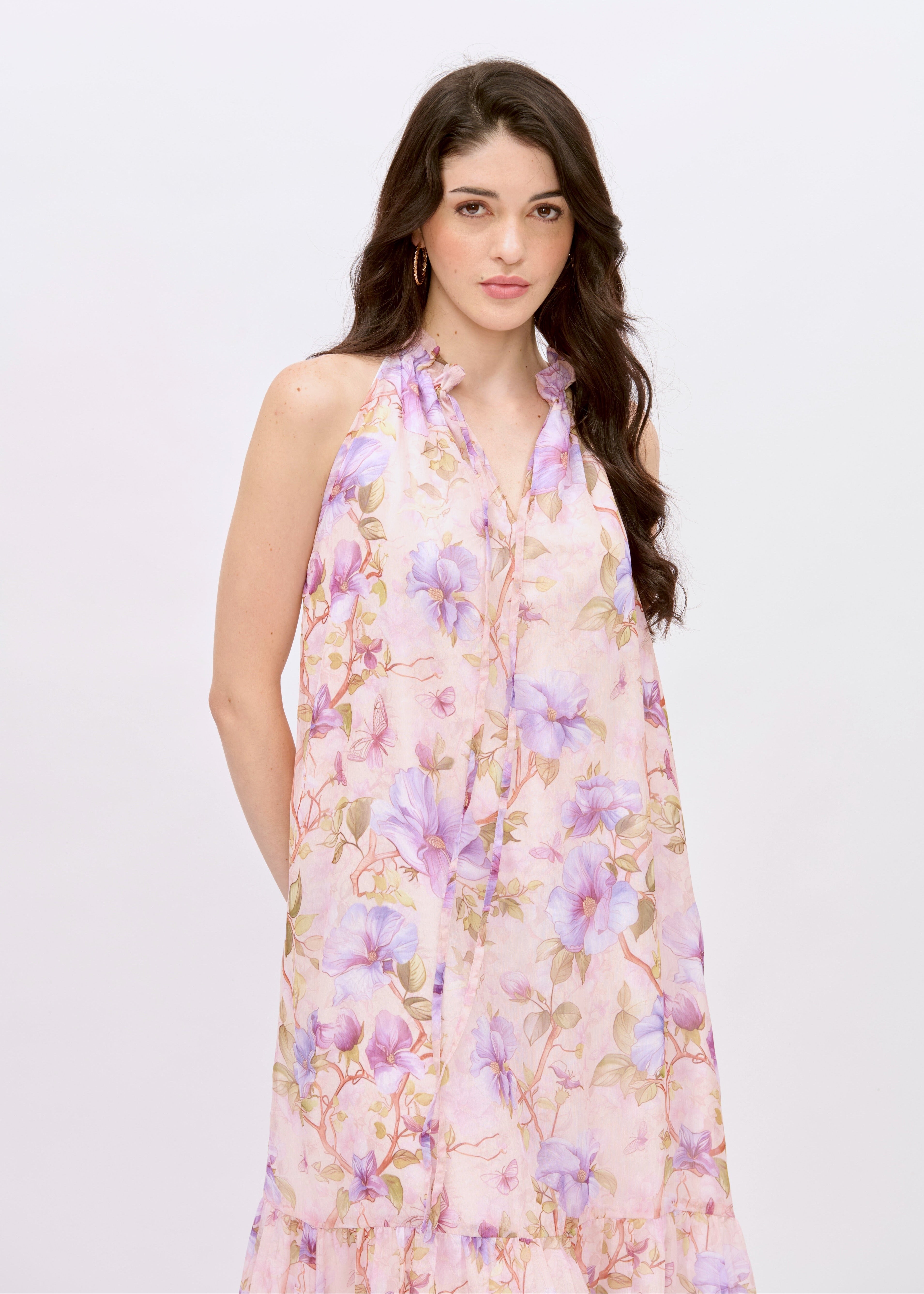 Myra Dress - Lavender Floral