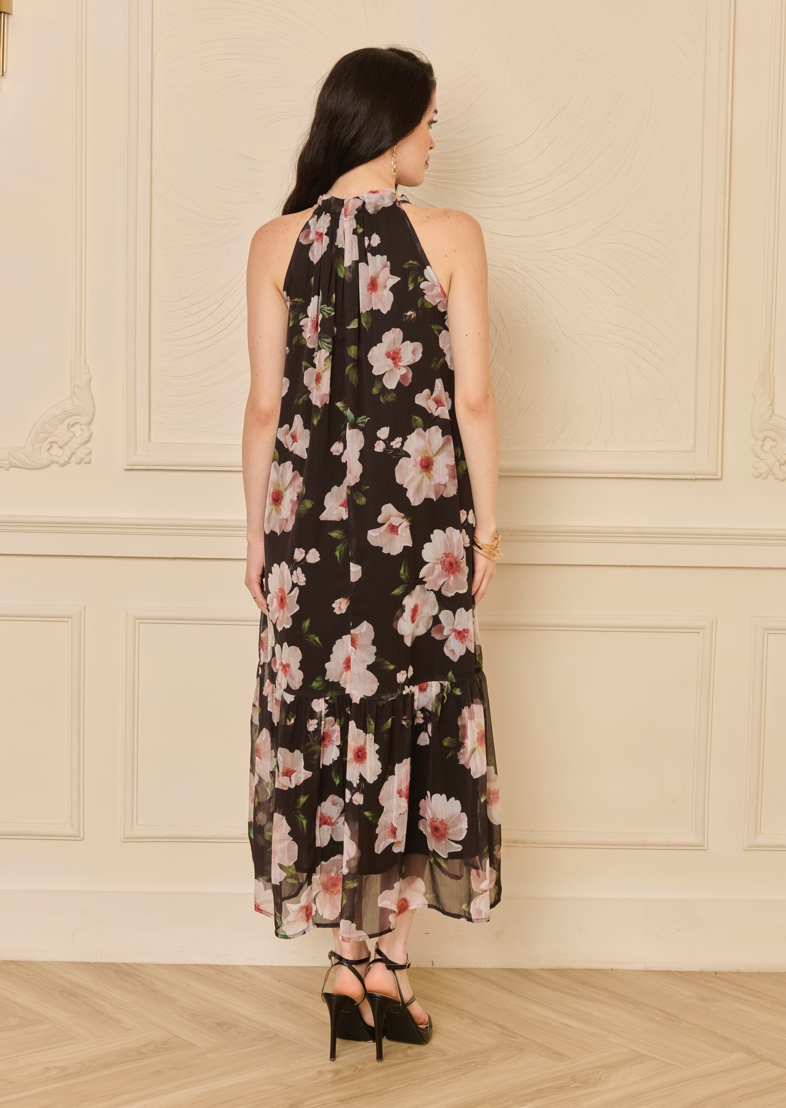 Myra Dress - Black Floral