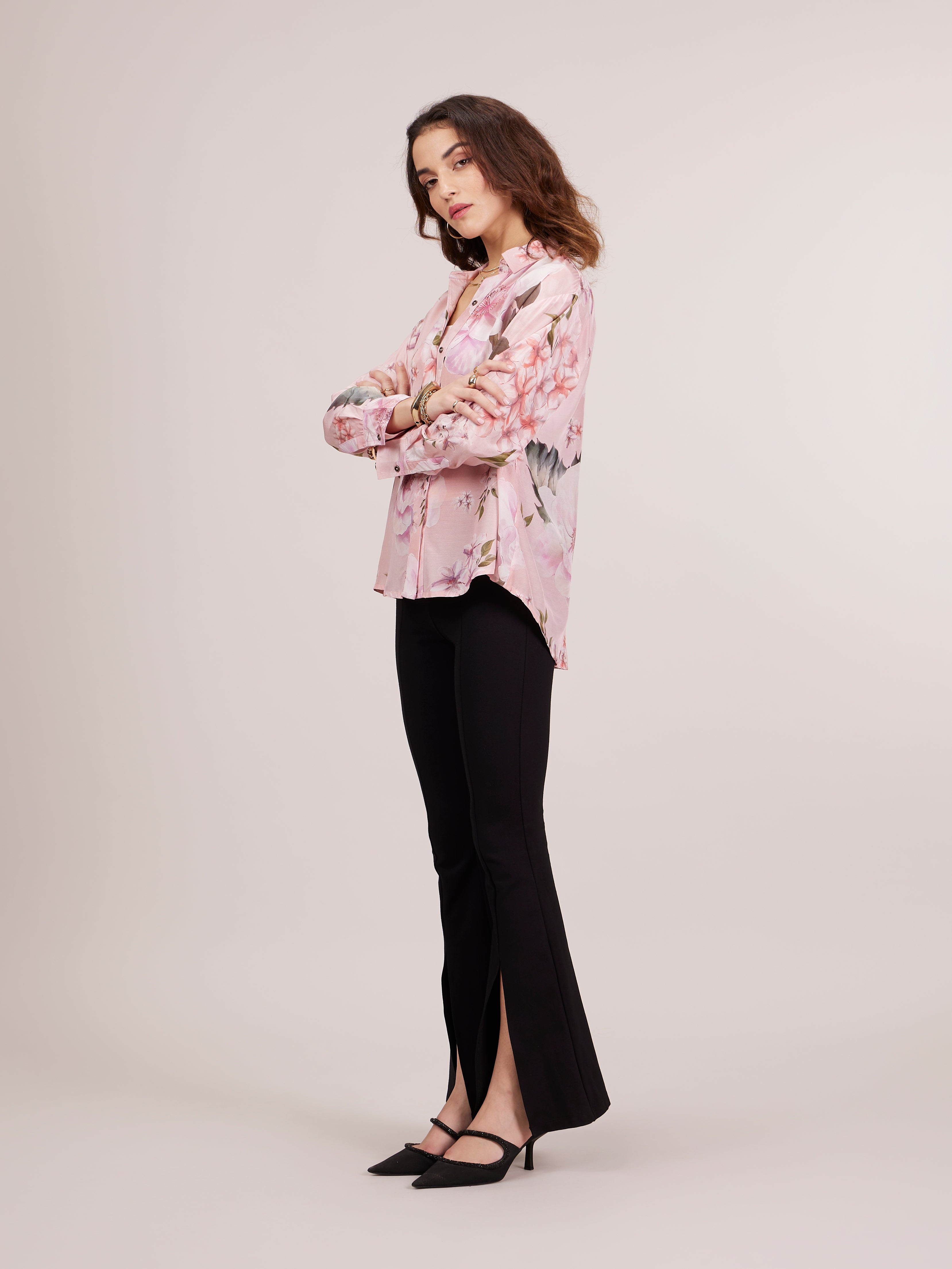 Tonino Oversized Shirt - Pink Floral