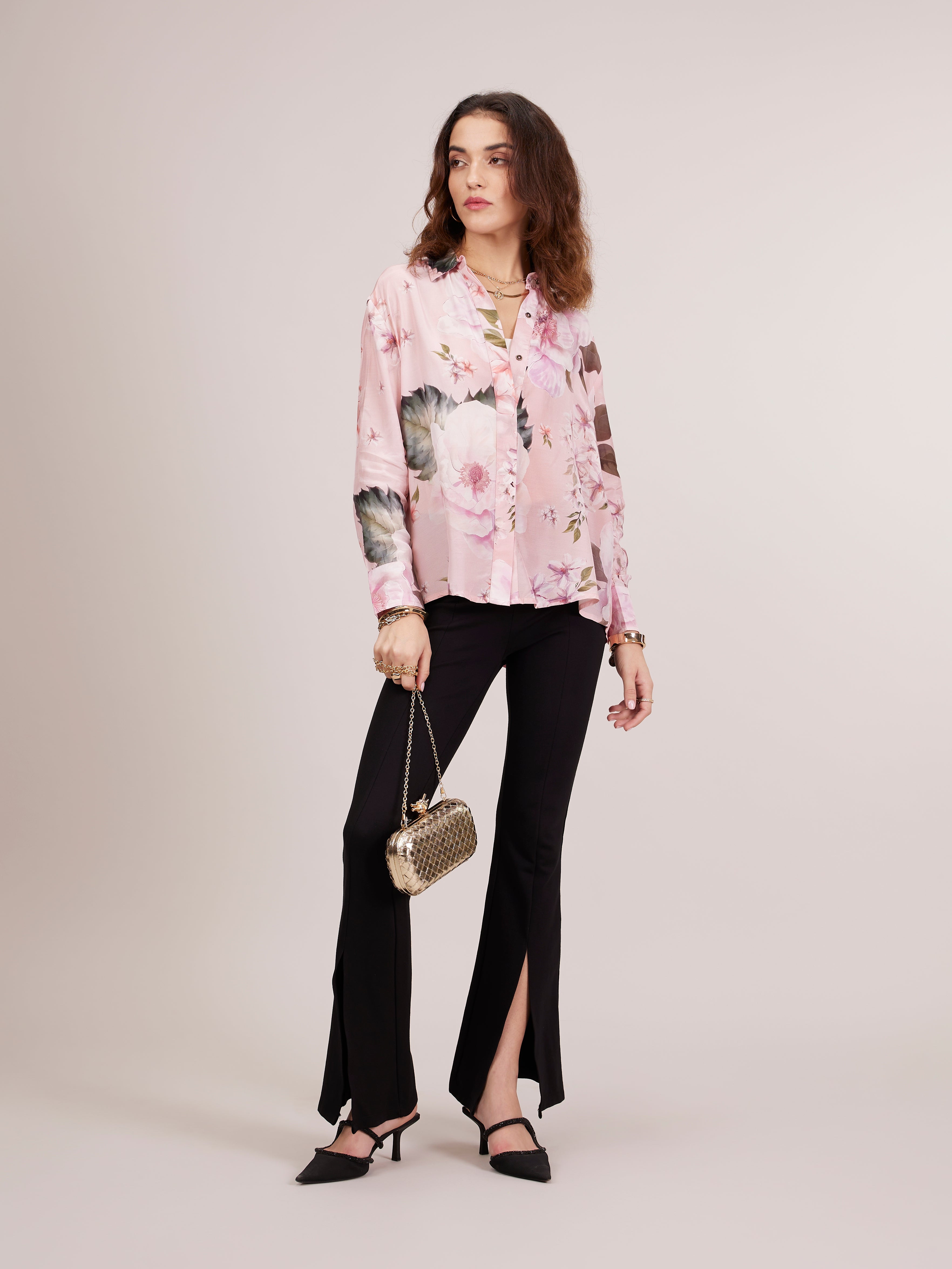 Tonino Oversized Shirt - Pink Floral