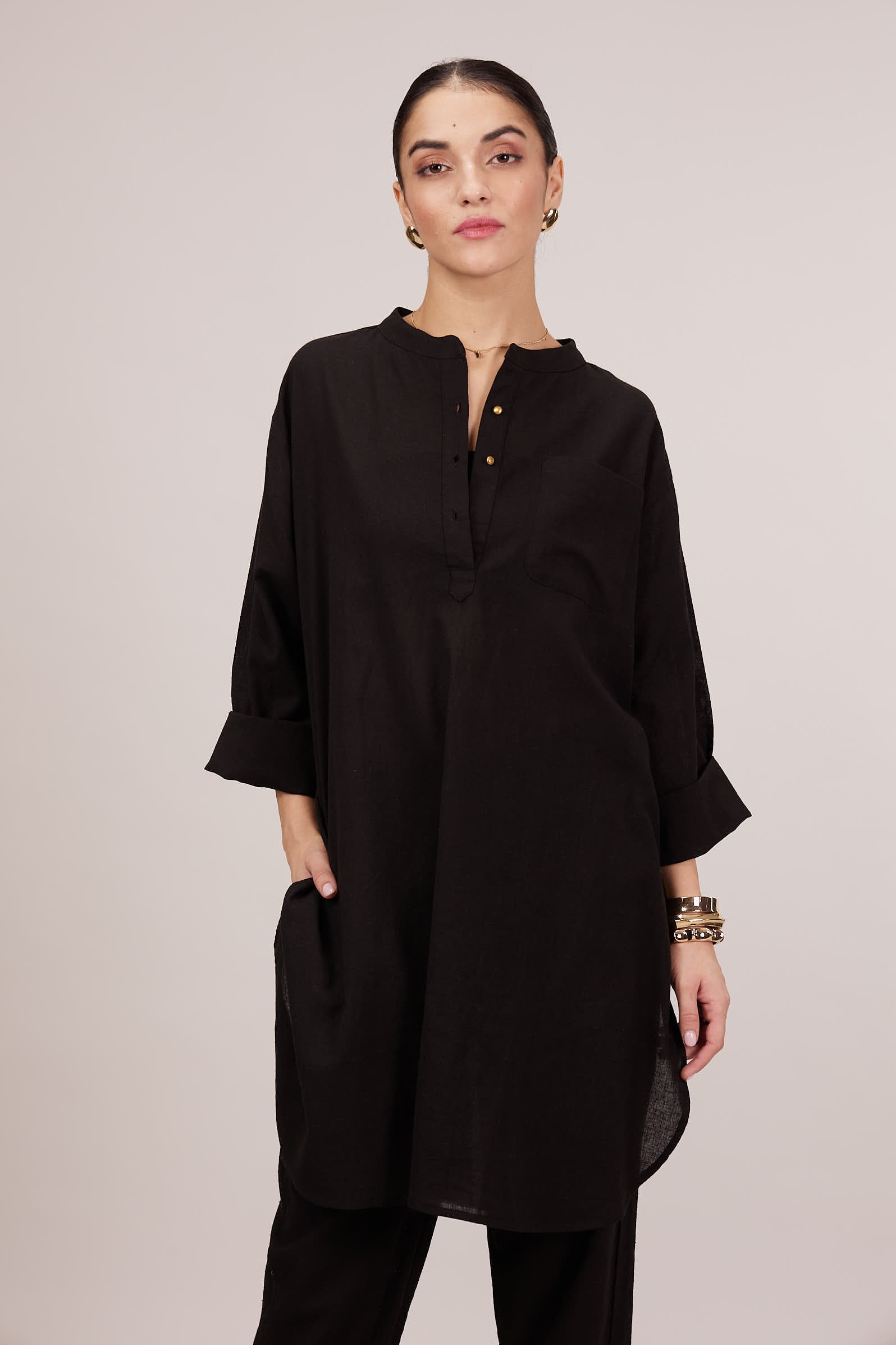 Yoko Oversized Co-ord Set-Black