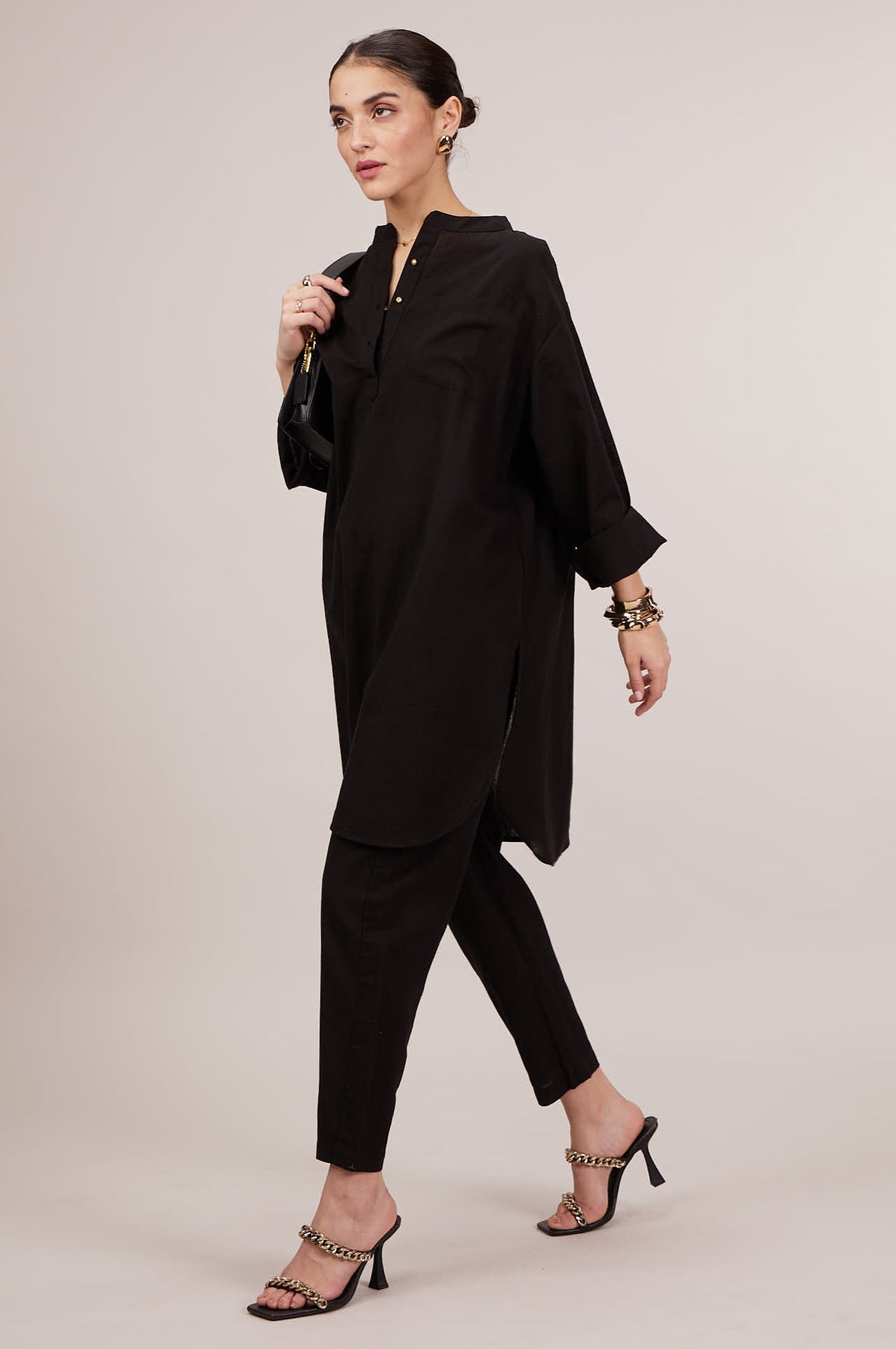 Yoko Oversized Co-ord Set-Black